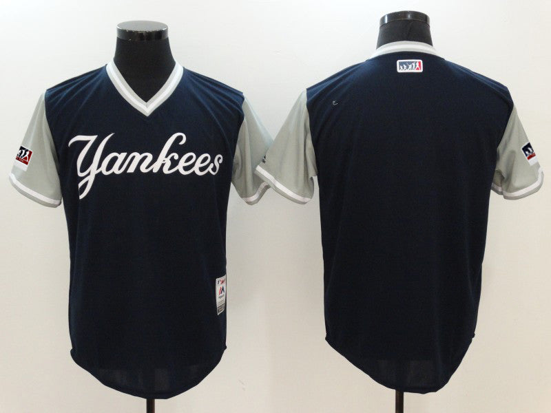 Custom Fan-Made Navy 2018 New York Yankees Baseball Jersey New York Yankees Navy 2018 Baseball Jersey