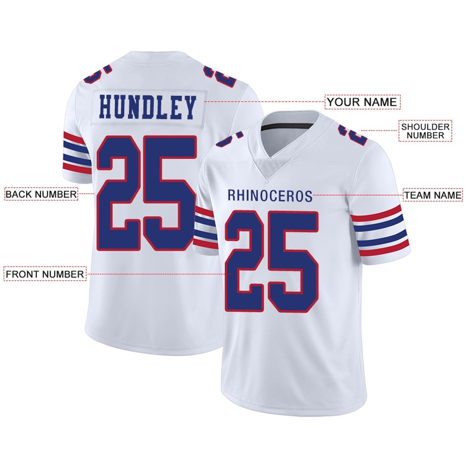 Custom football jersey full view | GameDay Jerseys