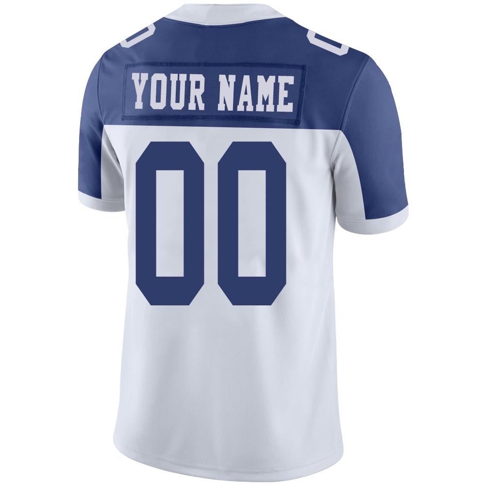 Custom white football jersey back view | GameDay Jerseys