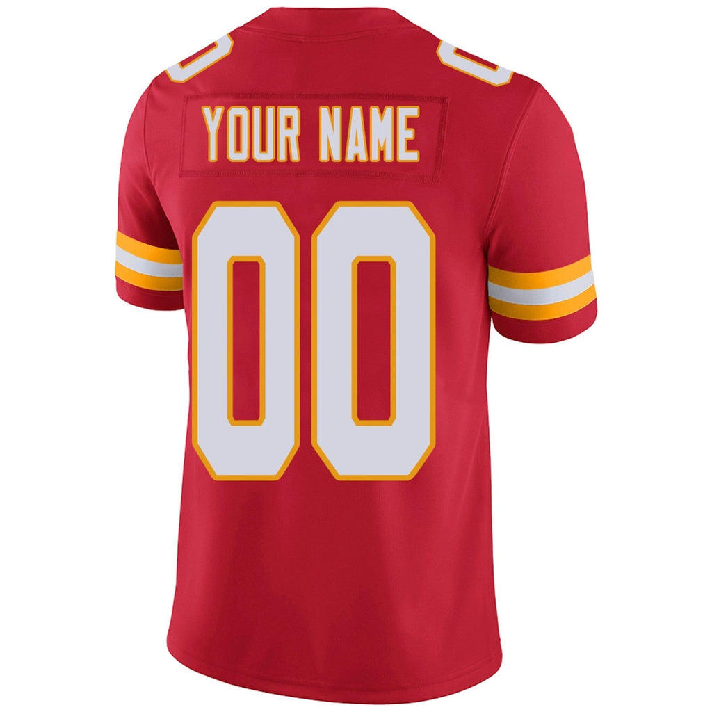 Custom red football jersey full view | GameDay Jerseys