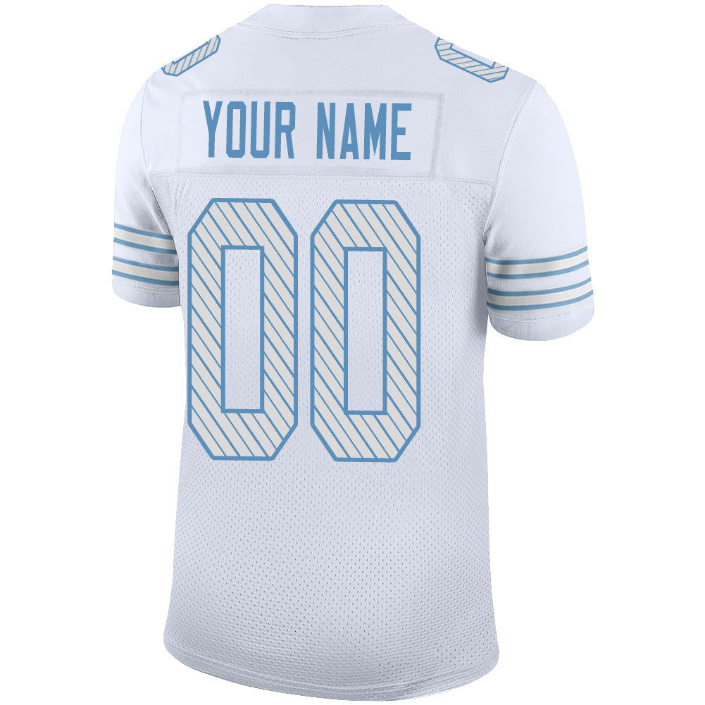 Custom white football jersey back view | GameDay Jerseys
