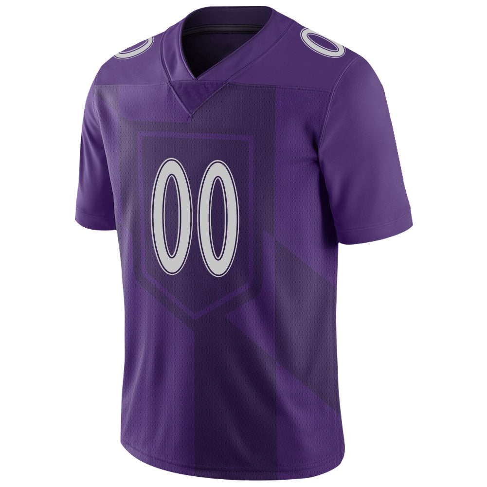 Custom purple football jersey detail | GameDay Jerseys