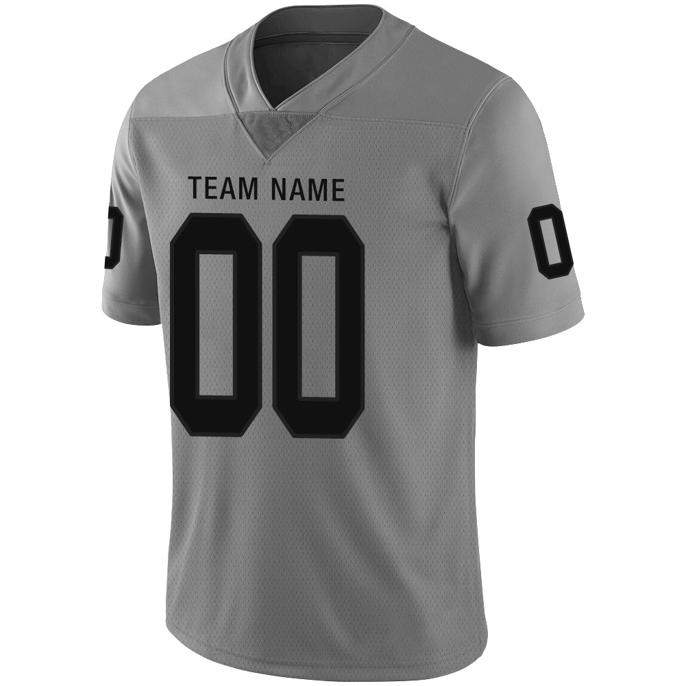 Custom grey football jersey detail | GameDay Jerseys
