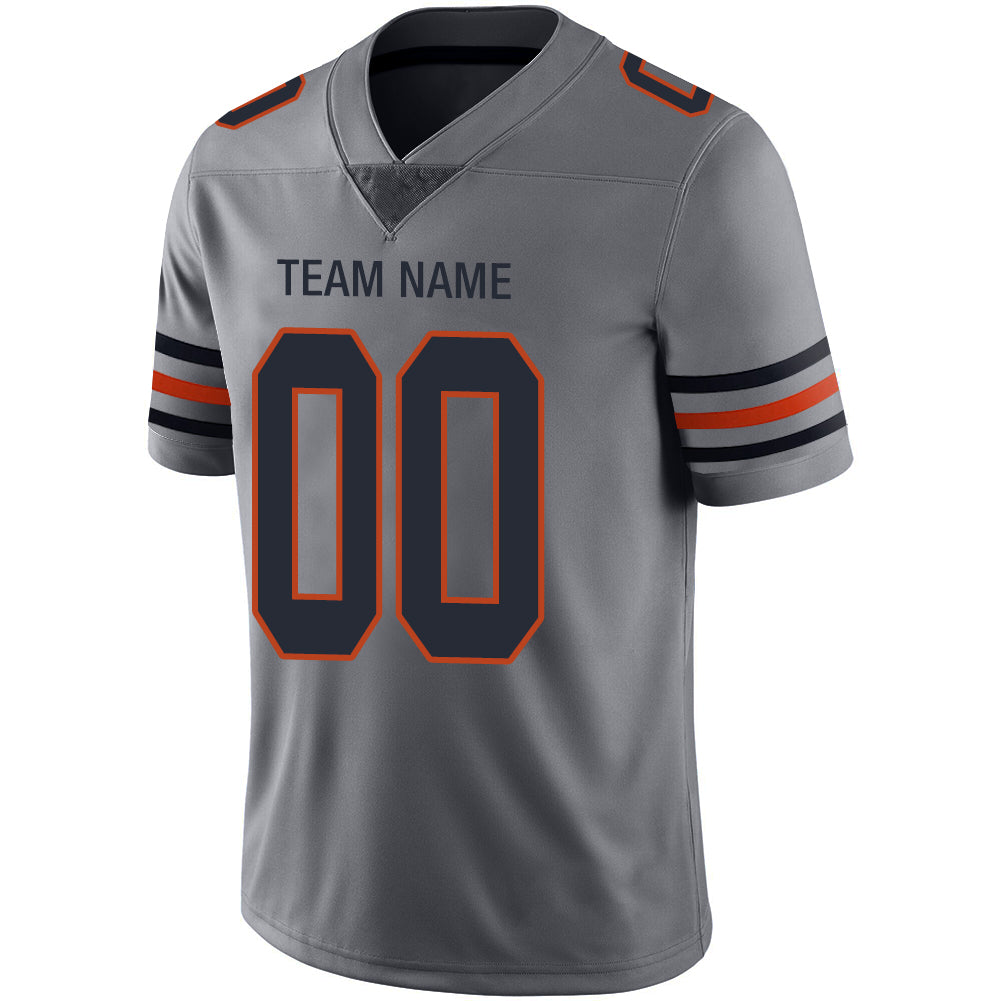 Custom grey football jersey detail | GameDay Jerseys