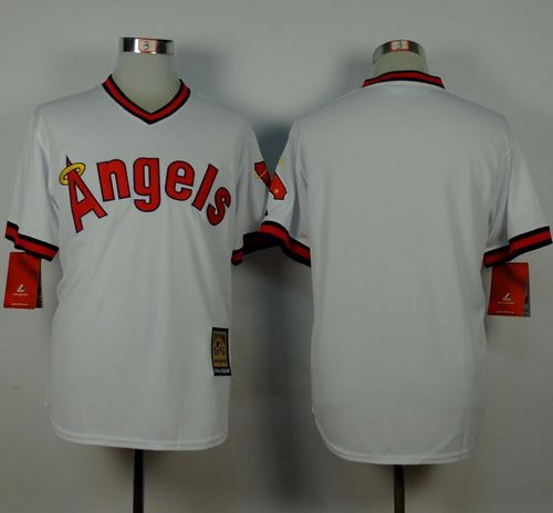 Custom Fan-Made White 1980 Los Angeles Angels Baseball Jersey Los Angeles Angels White 1980 Throwback Turn Back Clock Edition Baseball Jersey