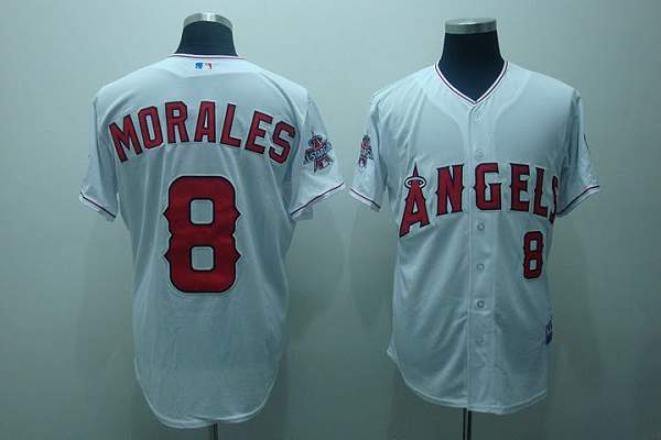 Custom Fan-Made Kendrys Moraless Los Angeles Angels #8 White Baseball Jersey