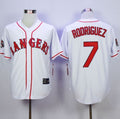 Custom Fan-Made Ivan Rodriguez Worn Signed Los Angeles Angels #7 White 1995 Baseball Jersey