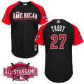 Custom Fan-Made Mike Trout Los Angeles Angels #27 Black 2015 All-Star Edition Baseball Jersey