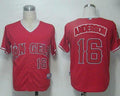 Custom Fan-Made Garret Anderson Los Angeles Angels #16 Red Baseball Jersey