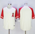 Custom Fan-Made Cream/Red Exclusive Los Angeles Angels Baseball Jersey Los Angeles Angels Baseball Jersey