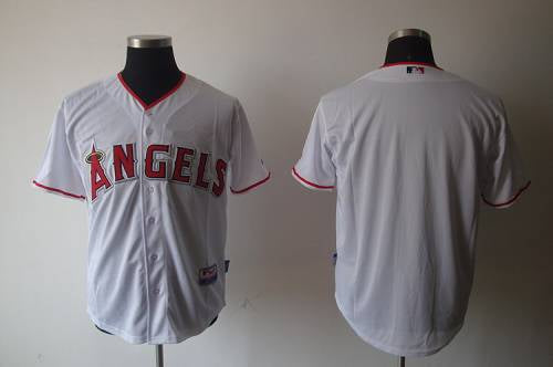 Custom Fan-Made White Los Angeles Angels Baseball Jersey Los Angeles Angels White Baseball Jersey