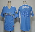 Custom Fan-Made Mark Trumbo BP Los Angeles Angels #44 Blue 2012 All-Star Edition Baseball Jersey
