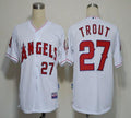 Custom Fan-Made Mike Trout Los Angeles Angels #27 White Baseball Jersey