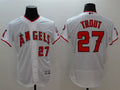Custom Fan-Made Mike Trout Los Angeles Angels #27 White Baseball Jersey