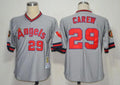 Custom Fan-Made Rod Carew Los Angeles Angels #29 Grey 1985 Throwback Baseball Jersey
