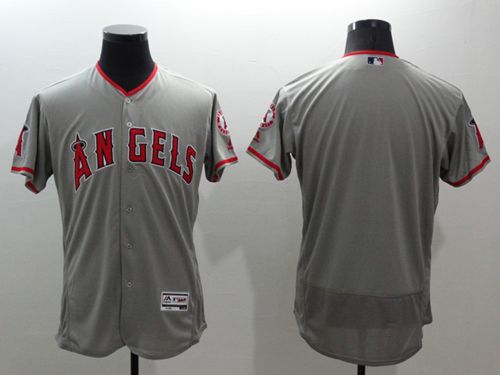 Custom Fan-Made Grey Los Angeles Angels Baseball Jersey Los Angeles Angels Grey Baseball Jersey