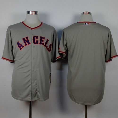 Custom Fan-Made Grey 1965 Los Angeles Angels Baseball Jersey Los Angeles Angels Grey 1965 Throwback Turn Back Clock Edition Baseball Jersey