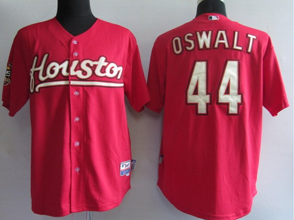 Custom Fan-Made Roy Oswalt Houston Astros #44 Red Throwback Baseball Jersey