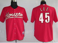 Custom Fan-Made Carlos Lee Houston Astros #45 Red Throwback Baseball Jersey
