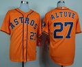 Custom Fan-Made Jose Altuve Houston Astros #27 Orange Baseball Jersey