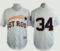 Custom Fan-Made Nolan Ryan Houston Astros #34 White 1965 Throwback Turn Back Clock Edition Baseball Jersey