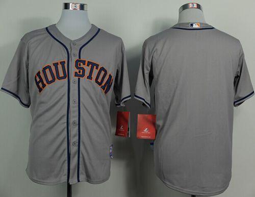 Custom Fan-Made Grey Houston Astros Baseball Jersey Houston Astros Grey Baseball Jersey