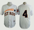 Custom Fan-Made George Springer Houston Astros #4 White 1965 Throwback Turn Back Clock Edition Baseball Jersey