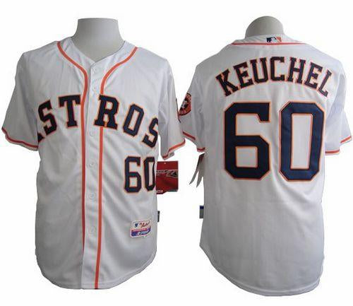 Custom Fan-Made Dallas Keuchel Houston Astros #60 White Baseball Jersey