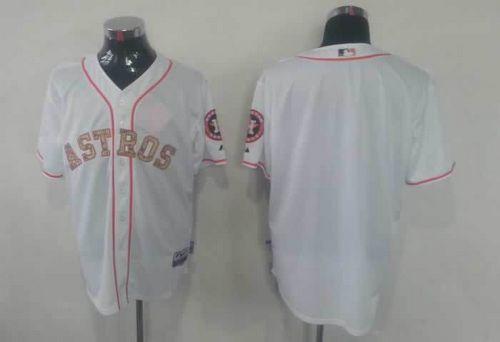 Custom Fan-Made White Houston Astros Baseball Jersey Houston Astros White USMC Baseball Jersey