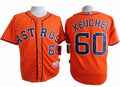 Custom Fan-Made Dallas Keuchel Houston Astros #60 Orange Baseball Jersey