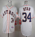 Custom Fan-Made Nolan Ryan Houston Astros #34 White Baseball Jersey