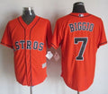 Custom Fan-Made Craig Biggio Houston Astros #7 Orange Baseball Jersey