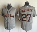 Custom Fan-Made Jose Altuve Houston Astros #27 Grey Baseball Jersey