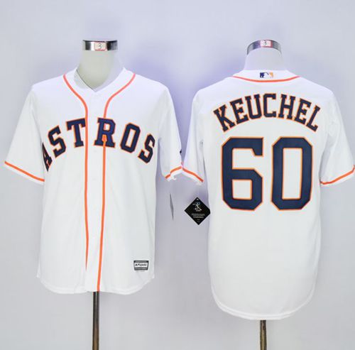 Custom Fan-Made Dallas Keuchel Houston Astros #60 White Baseball Jersey