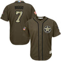 Custom Fan-Made Craig Biggio Houston Astros #7 Green Service Edition Baseball Jersey
