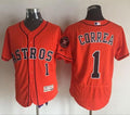 Custom Fan-Made Carlos Correa Houston Astros #1 Orange Baseball Jersey