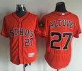 Custom Fan-Made Jose Altuve Houston Astros #27 Orange Baseball Jersey