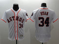 Custom Fan-Made Nolan Ryan Houston Astros #34 White Baseball Jersey