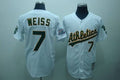 Custom Fan-Made Walt Weiss Oakland Athletics #7 White Throwback Baseball Jersey