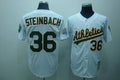 Custom Fan-Made Terry Steinbach Oakland Athletics #36 White Throwback Baseball Jersey