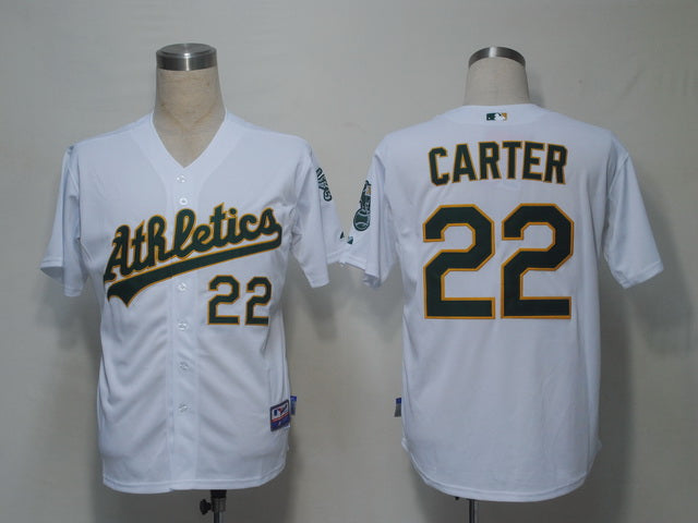 Custom Fan-Made Chris Carter Oakland Athletics #22 White Baseball Jersey