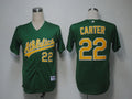 Custom Fan-Made Chris Carter Oakland Athletics #22 Green Baseball Jersey