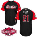 Custom Fan-Made Stephen Vogt Oakland Athletics #21 Black 2015 All-Star Edition Baseball Jersey