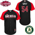 Custom Fan-Made Sonny Gray Oakland Athletics #54 Grey 2015 All-Star Edition Baseball Jersey