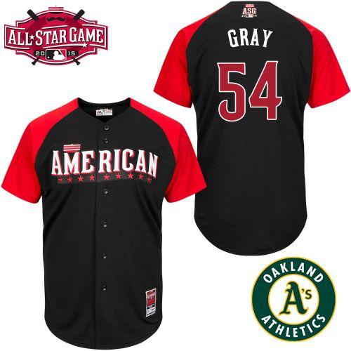 Custom Fan-Made Sonny Gray Oakland Athletics #54 Grey 2015 All-Star Edition Baseball Jersey
