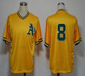 Custom Fan-Made Joe Morgan Oakland Athletics #8 Yellow Baseball Jersey