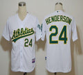 Custom Fan-Made Rickey Henderson Oakland Athletics #24 White Baseball Jersey