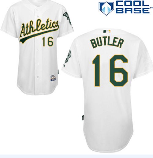 Custom Fan-Made Billy Butler Oakland Athletics #16 White Baseball Jersey