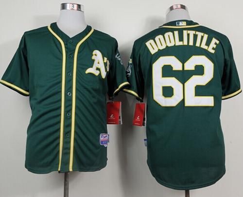 Custom Fan-Made Sean Doolittle Oakland Athletics #62 Green Baseball Jersey