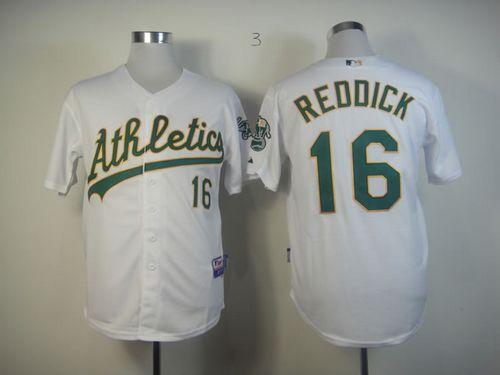 Custom Fan-Made Josh Reddick Oakland Athletics #16 White Baseball Jersey